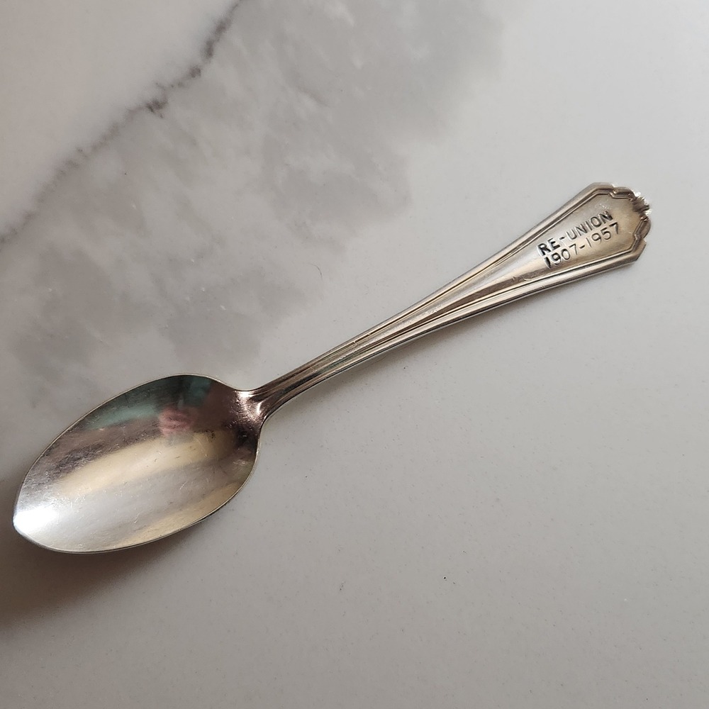 International Silver Co Re-Union 1907-1957 Souvenir Spoon Silverplate 6‎ Inch